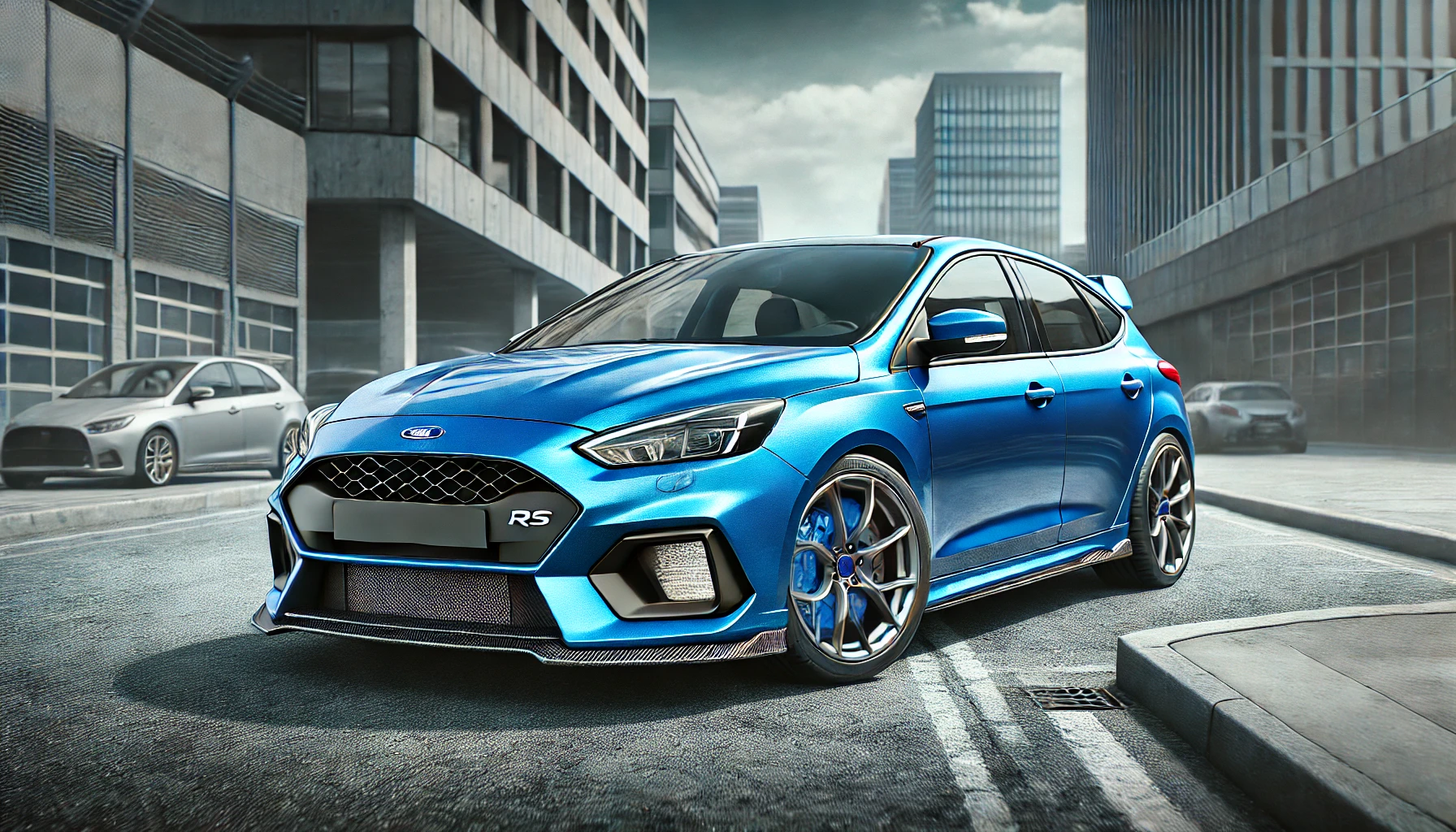 Ford Focus RS with high-performance R1 Concepts brake upgrade for track day use