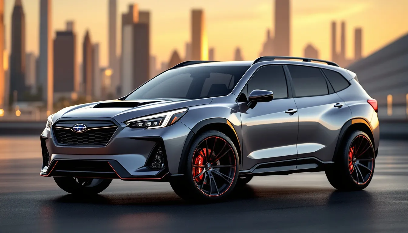 2018 Subaru Forester with brake pads visible.