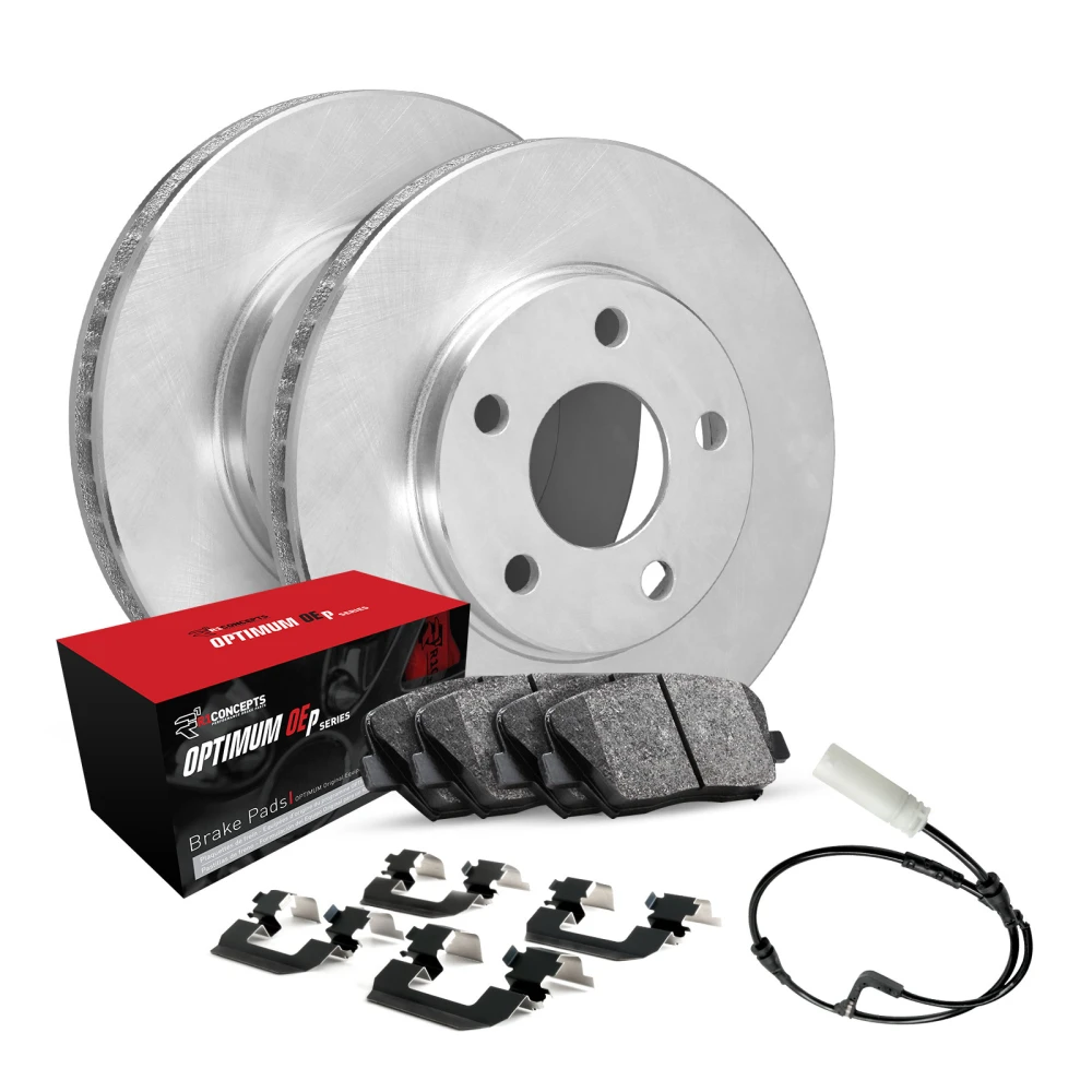 Blank rotors, Optimum OEp pads, hardware and wear sensor - Hyundai Genesis Coupe Brake Upgrades: Best R1 Concepts Pads and Ro