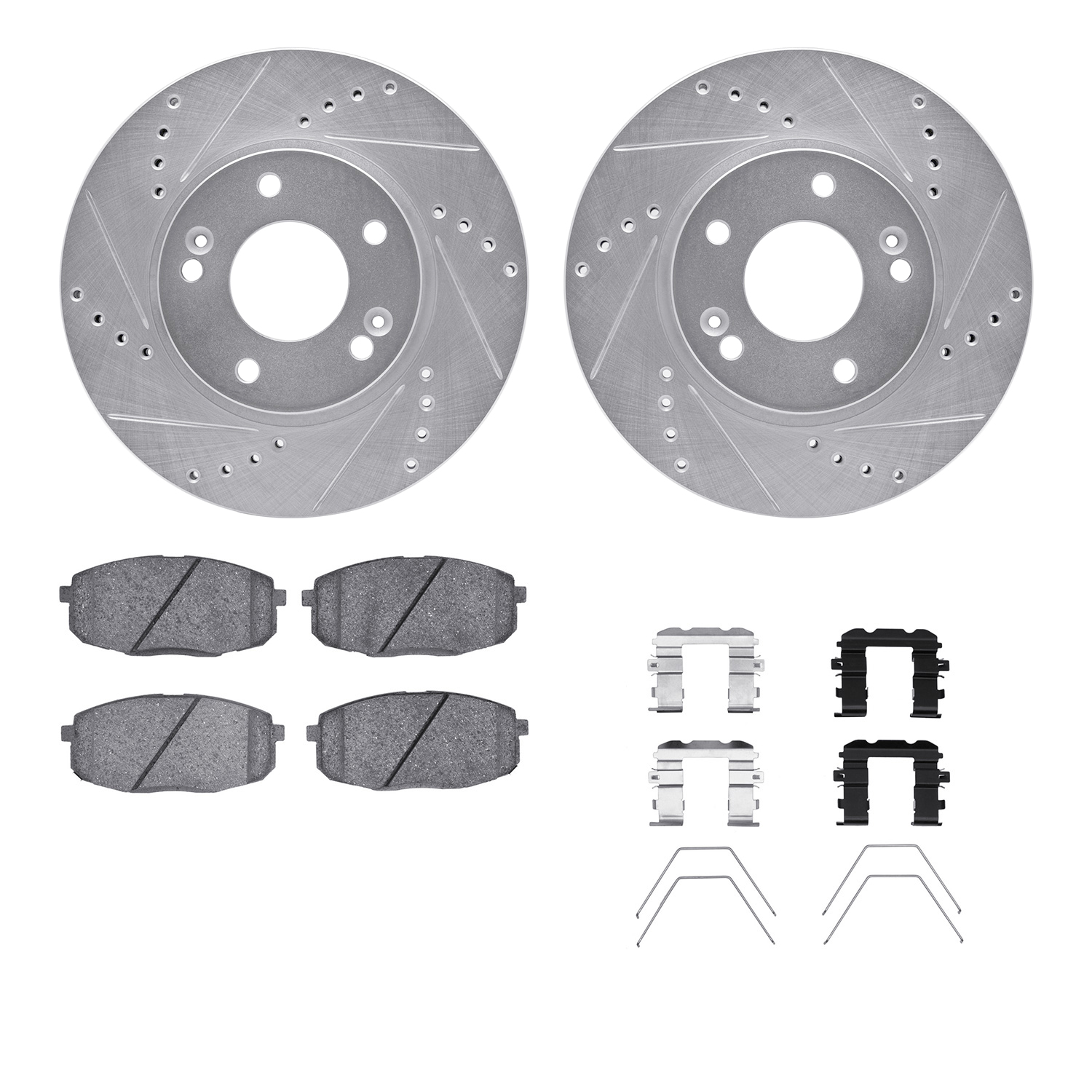2020 Kia Forte EX+ Silver Performance Drilled/Slotted Rotors with OPTIMUM OEp