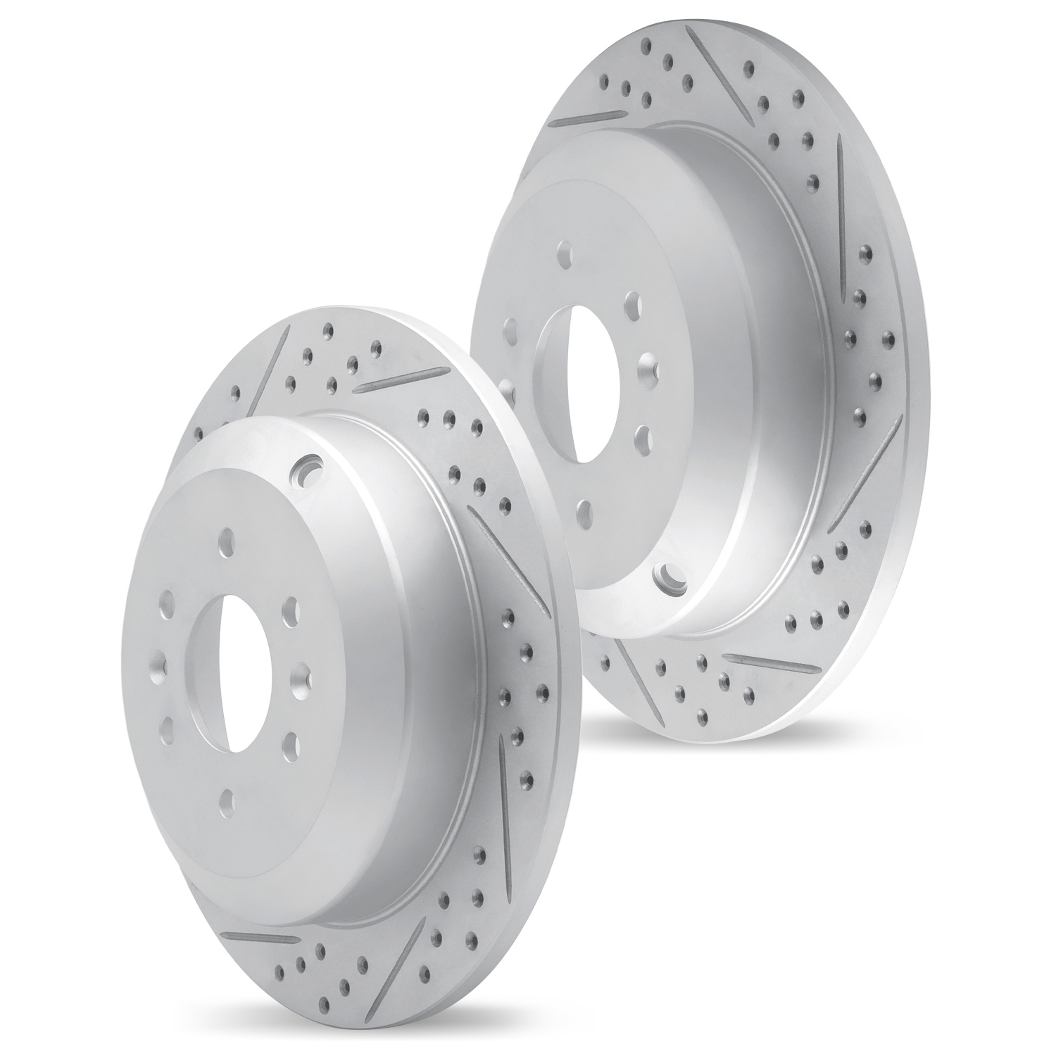 2015 Nissan TITAN PRO-4X Silver Performance Drilled/Slotted Rotor Set