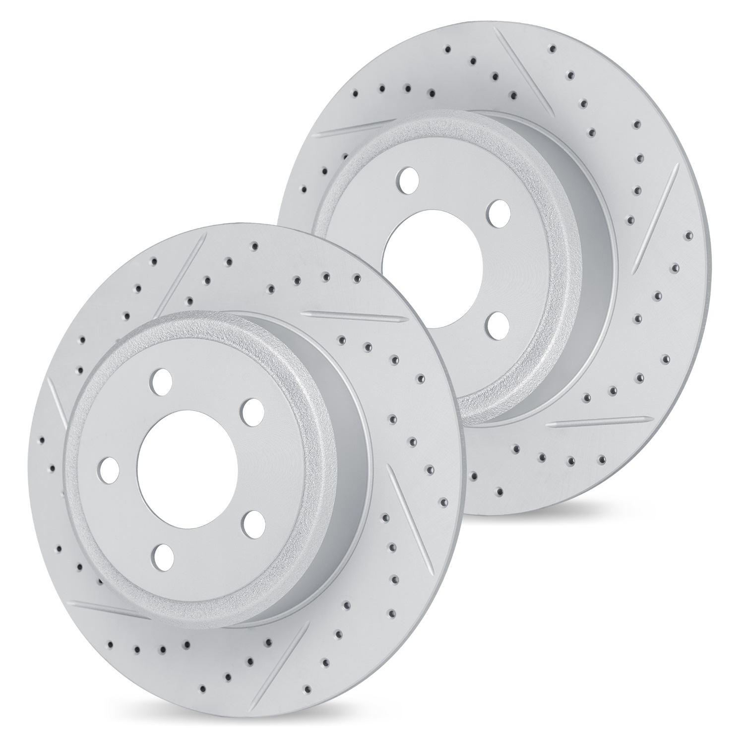 2007 Toyota RAV4 Limited Silver Performance Drilled/Slotted Rotor Set