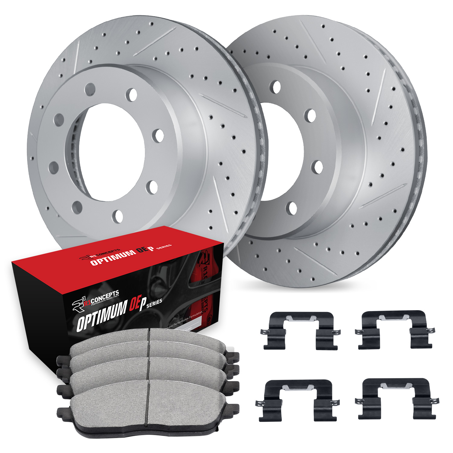 2016 Chevrolet Express 2500 LT Silver Performance Drilled/Slotted Rotors with OPTIMUM OEp
