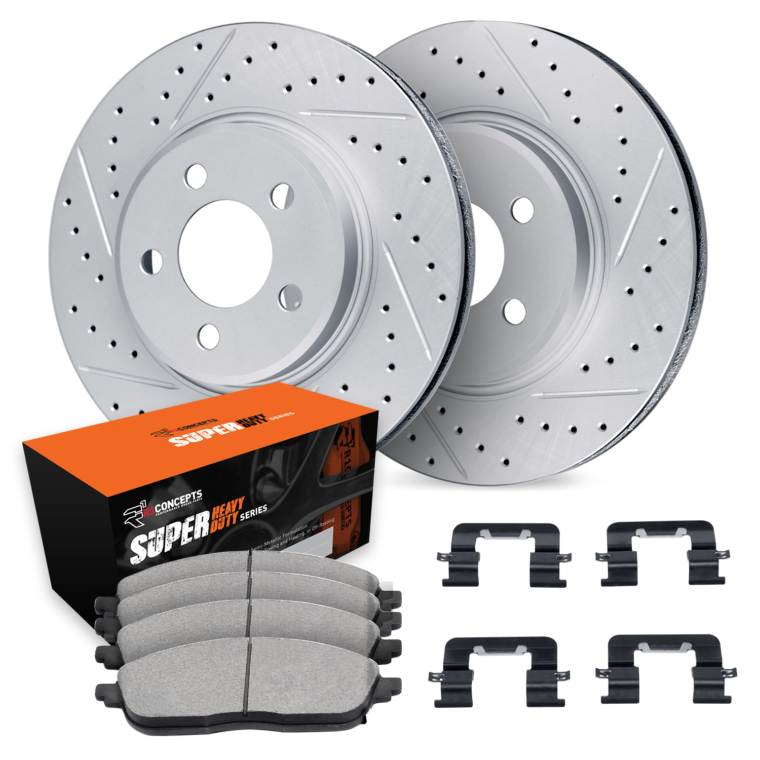 2010 Toyota Tundra Limited Silver Performance Drilled/Slotted Rotors with Super Heavy Duty
