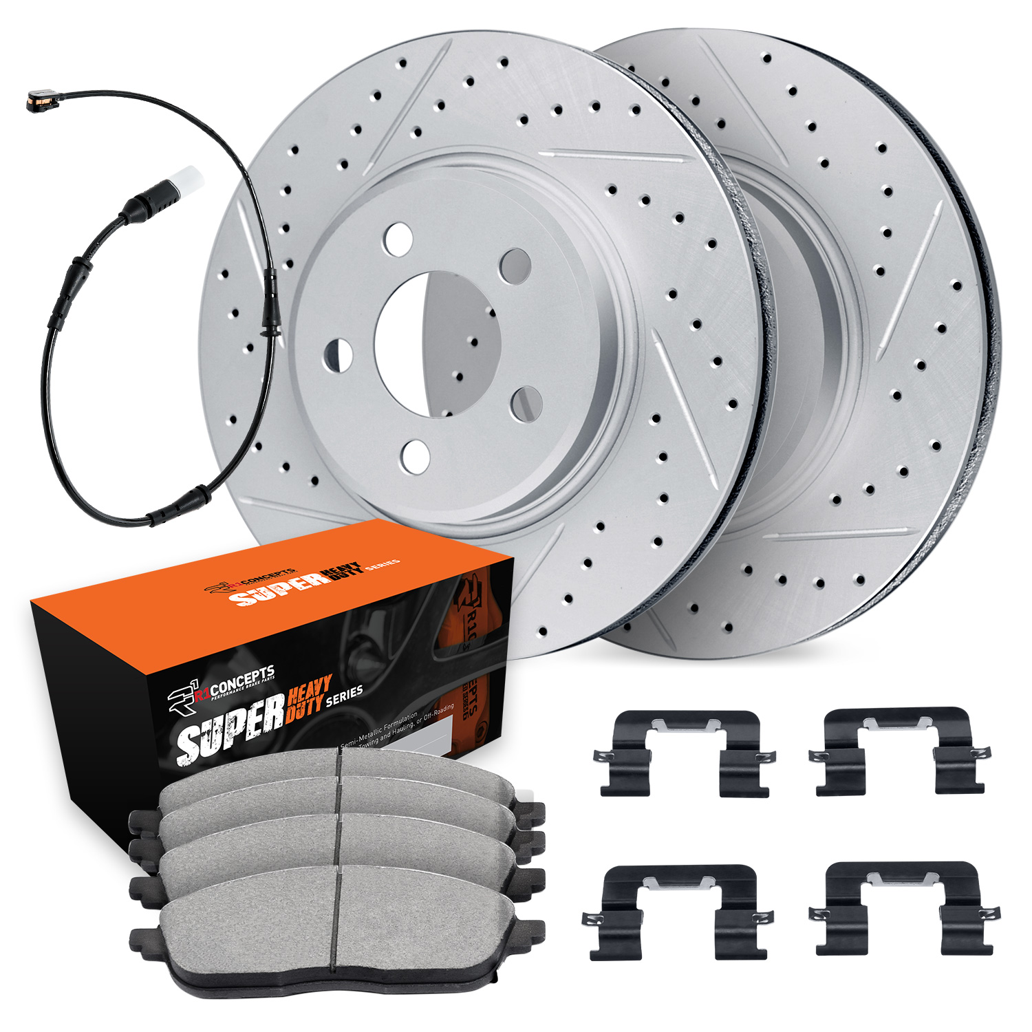 2016 Mercedes-Benz GL450 4Matic Silver Performance Drilled/Slotted Rotors with Super Heavy Duty