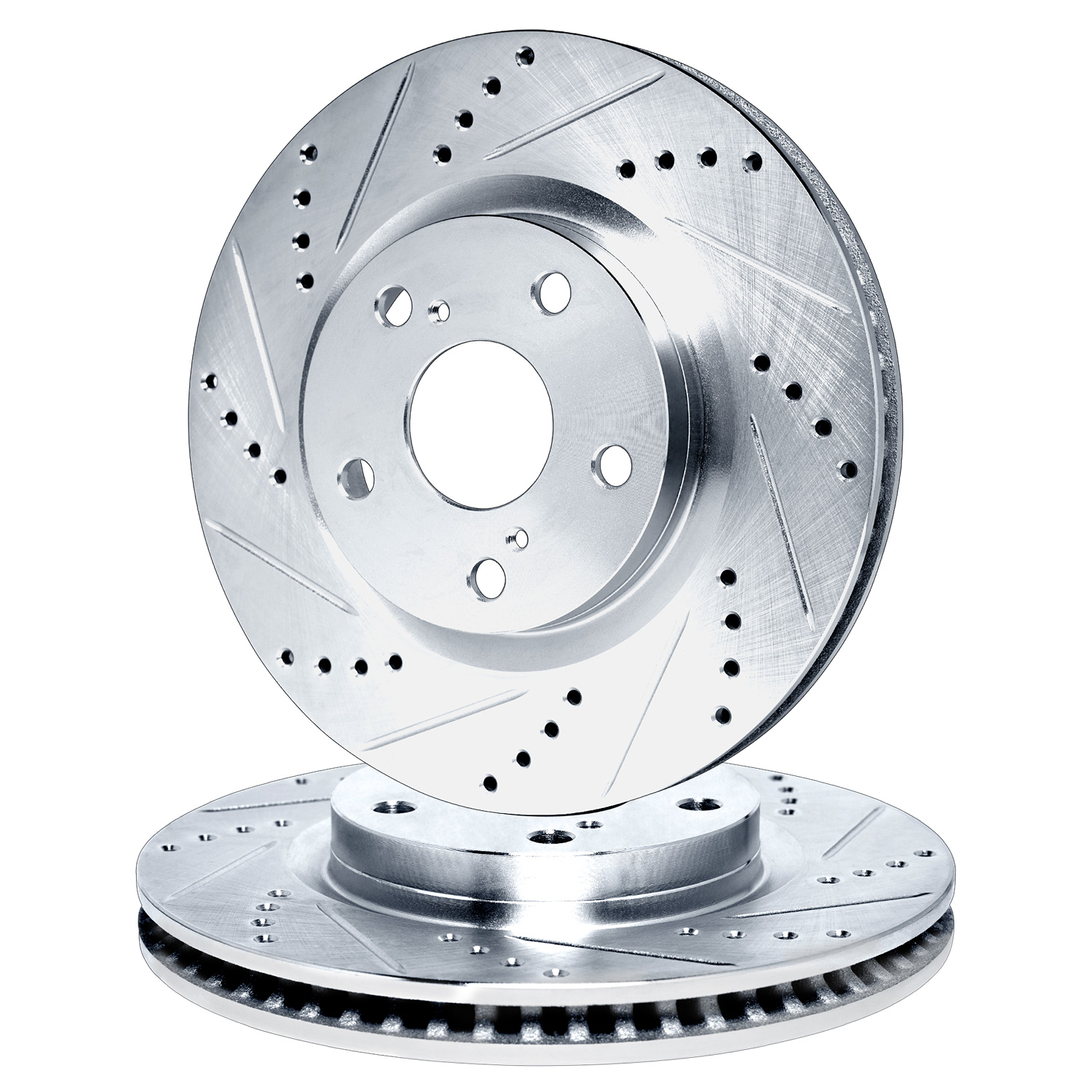 1995 Ford Mustang SVT Cobra Silver Performance Drilled/Slotted Rotor Set