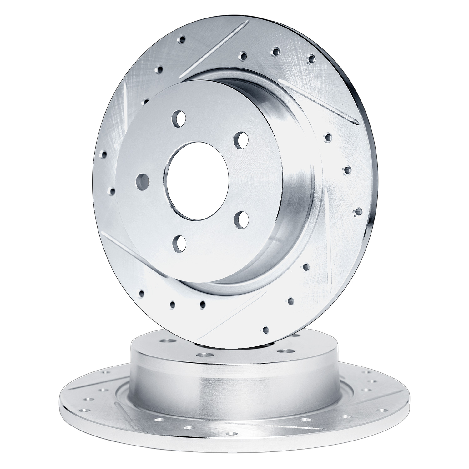 1995 Ford Crown Victoria LX Silver Performance Drilled/Slotted Rotor Set