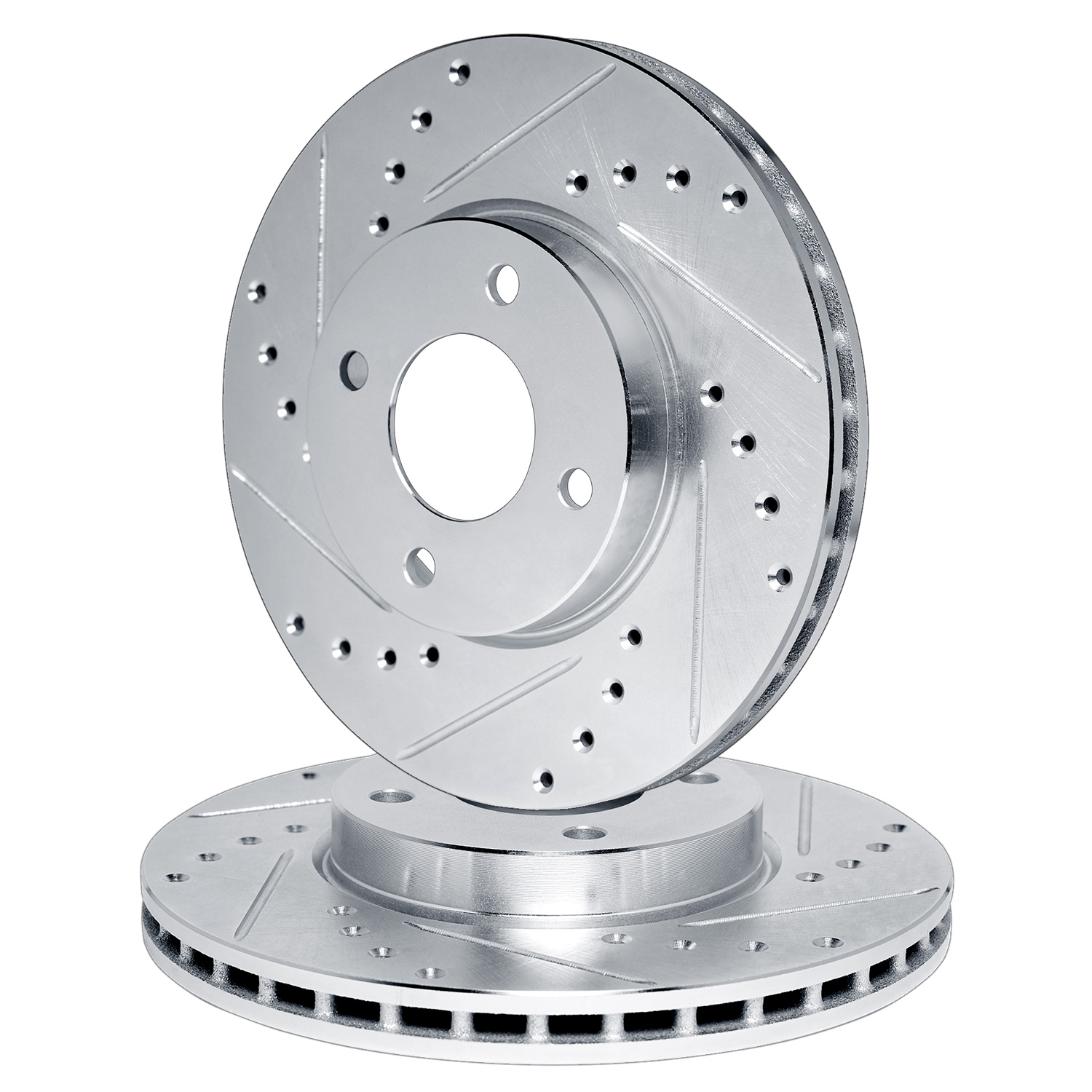 2017 Honda Fit Hit Silver Performance Drilled/Slotted Rotor Set