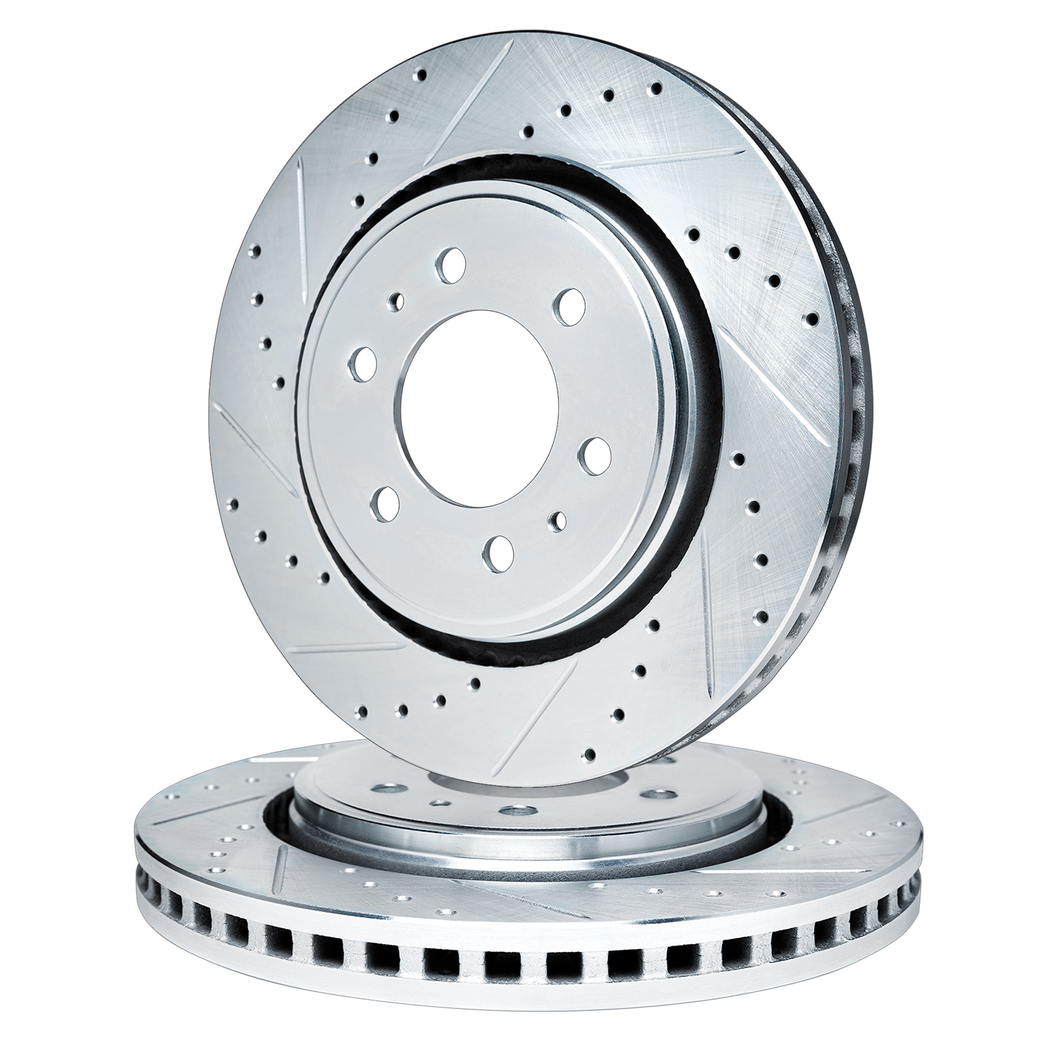 2015 Nissan TITAN SV Silver Performance Drilled/Slotted Rotor Set