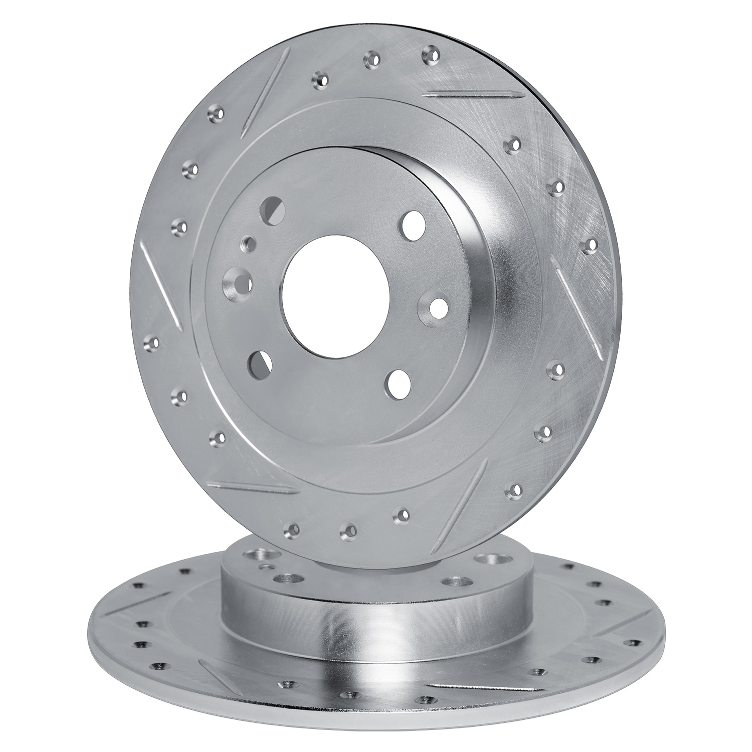 1973 Nissan 240Z Base Silver Performance Drilled/Slotted Rotor Set