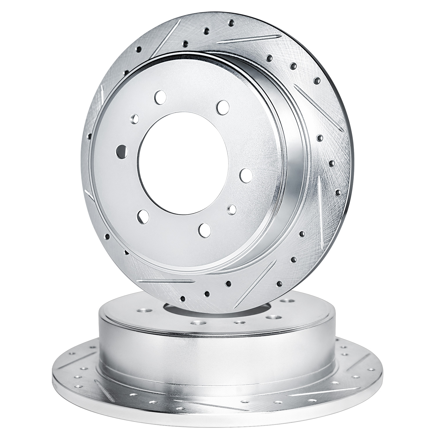 2015 Nissan TITAN S Silver Performance Drilled/Slotted Rotor Set