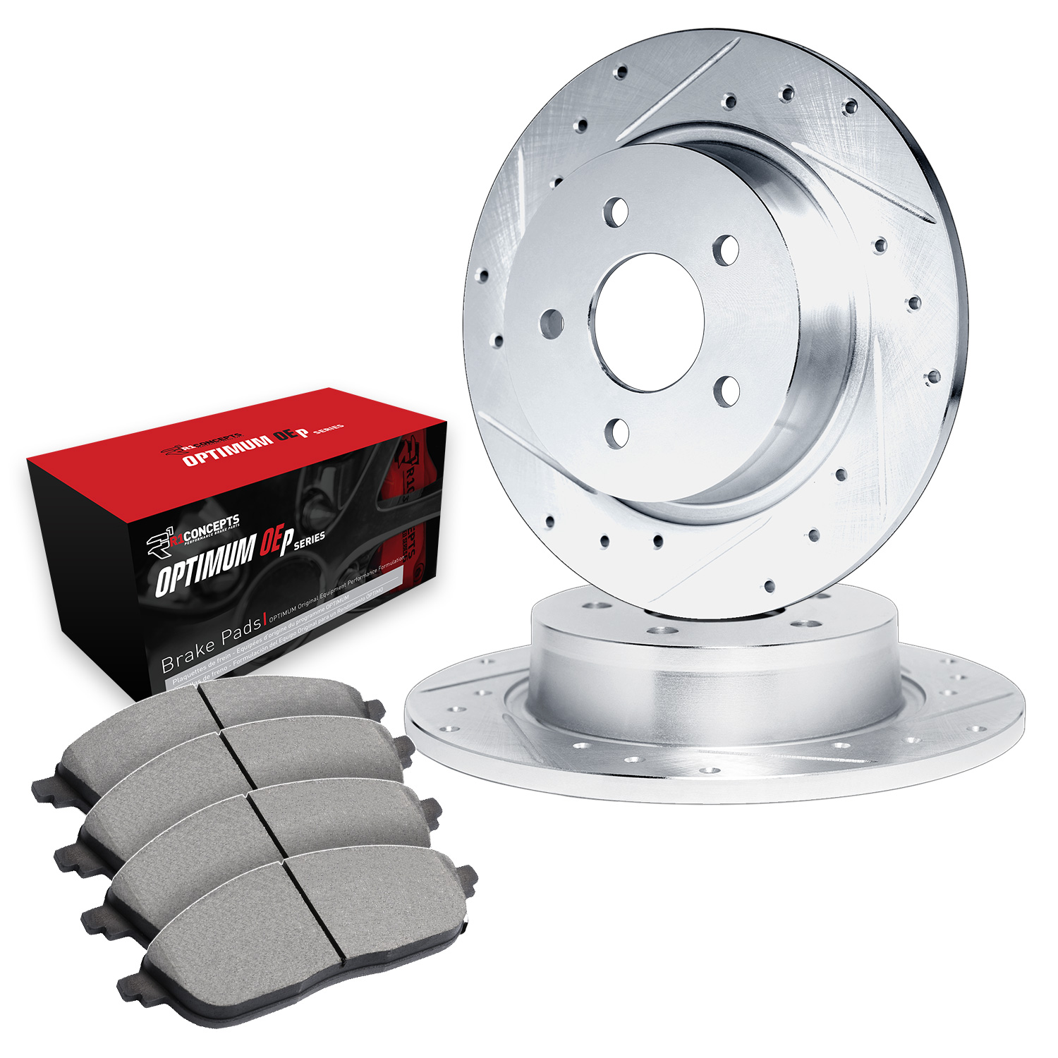 1992 Mercedes-Benz 190E 2.3 Silver Performance Drilled/Slotted Rotors with OPTIMUM OEp