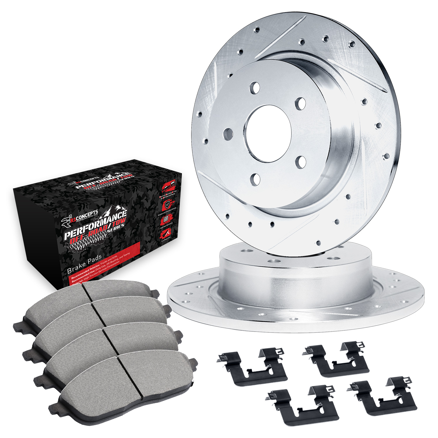 2012 Dodge Durango SXT Silver Performance Drilled/Slotted Rotors with Performance Off-Road/Tow