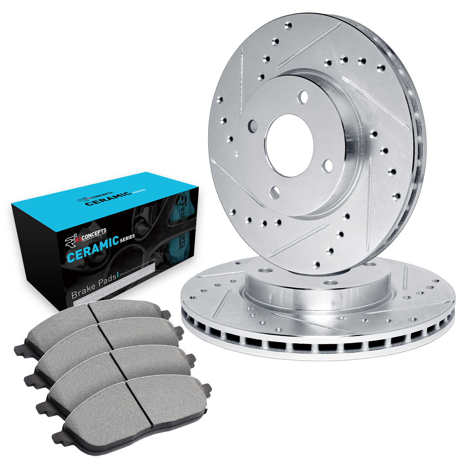2016 Chevrolet Spark LTZ Silver Performance Drilled/Slotted Rotors with Ceramic Series