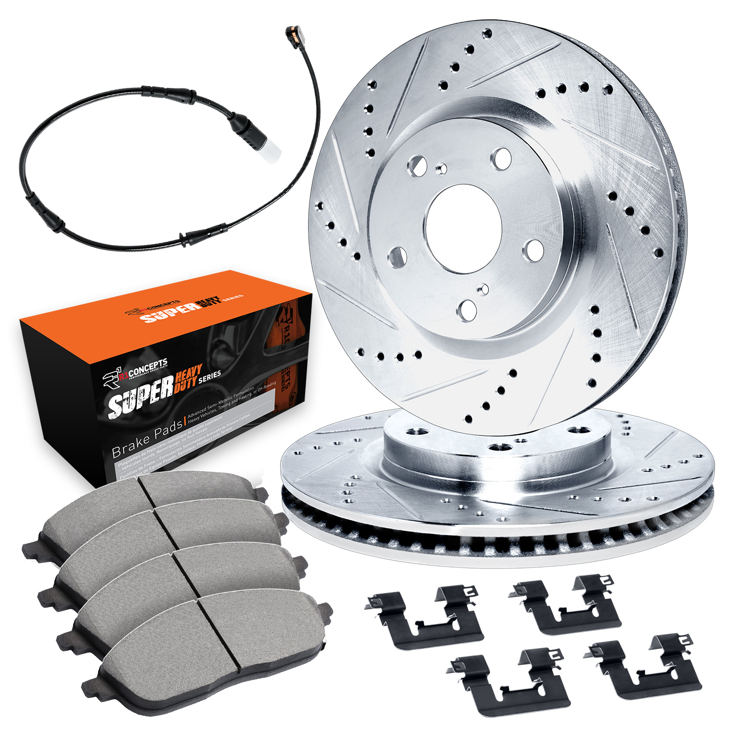 2006 Dodge Sprinter 3500 Base Silver Performance Drilled/Slotted Rotors with Super Heavy Duty