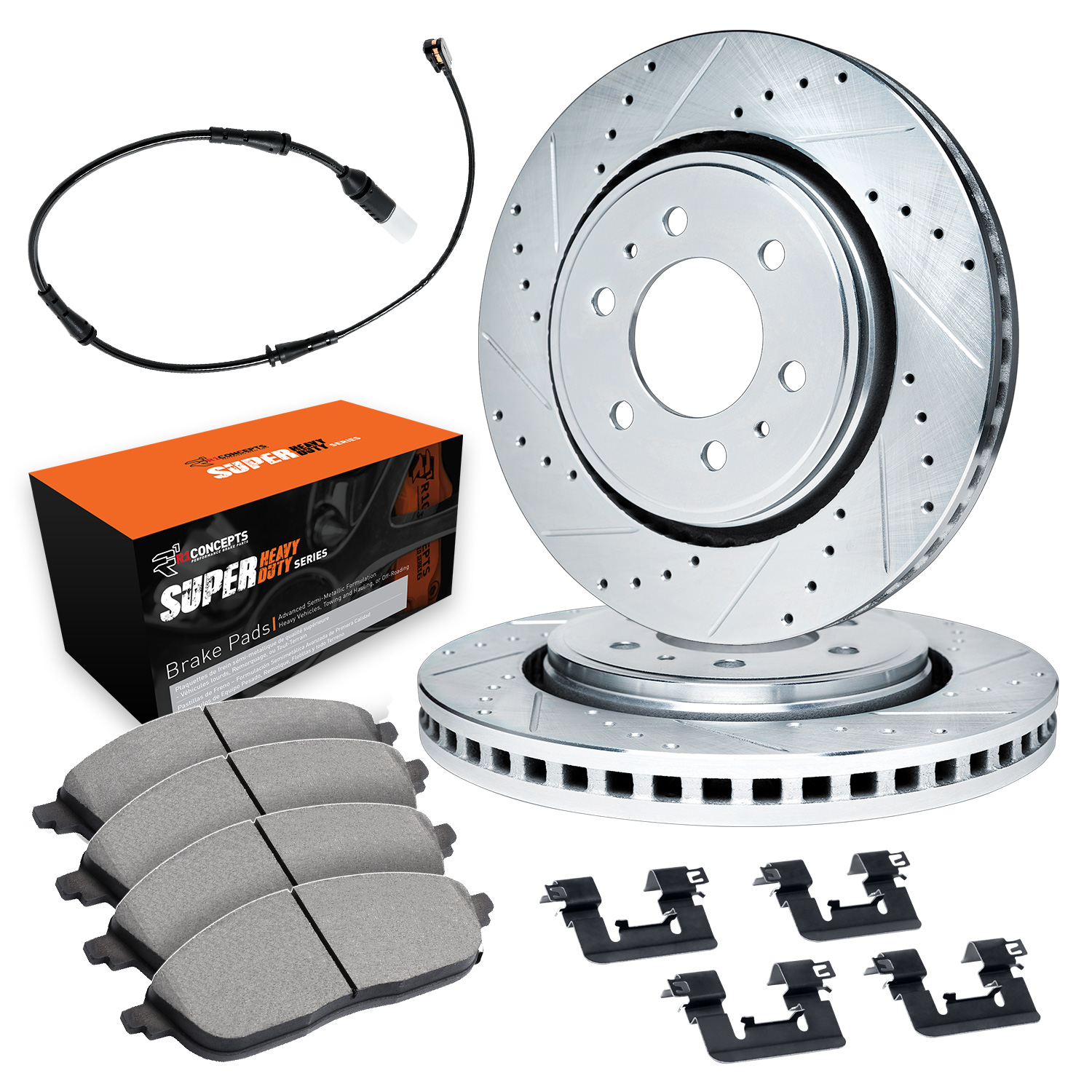 2026 Mercedes-Benz eSprinter Base Silver Performance Drilled/Slotted Rotors with Super Heavy Duty