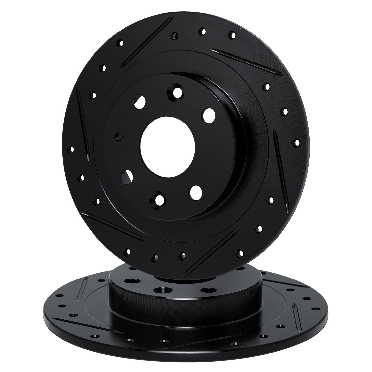 1993 Saturn SC2 Base Black Performance Drilled/Slotted Rotor Set