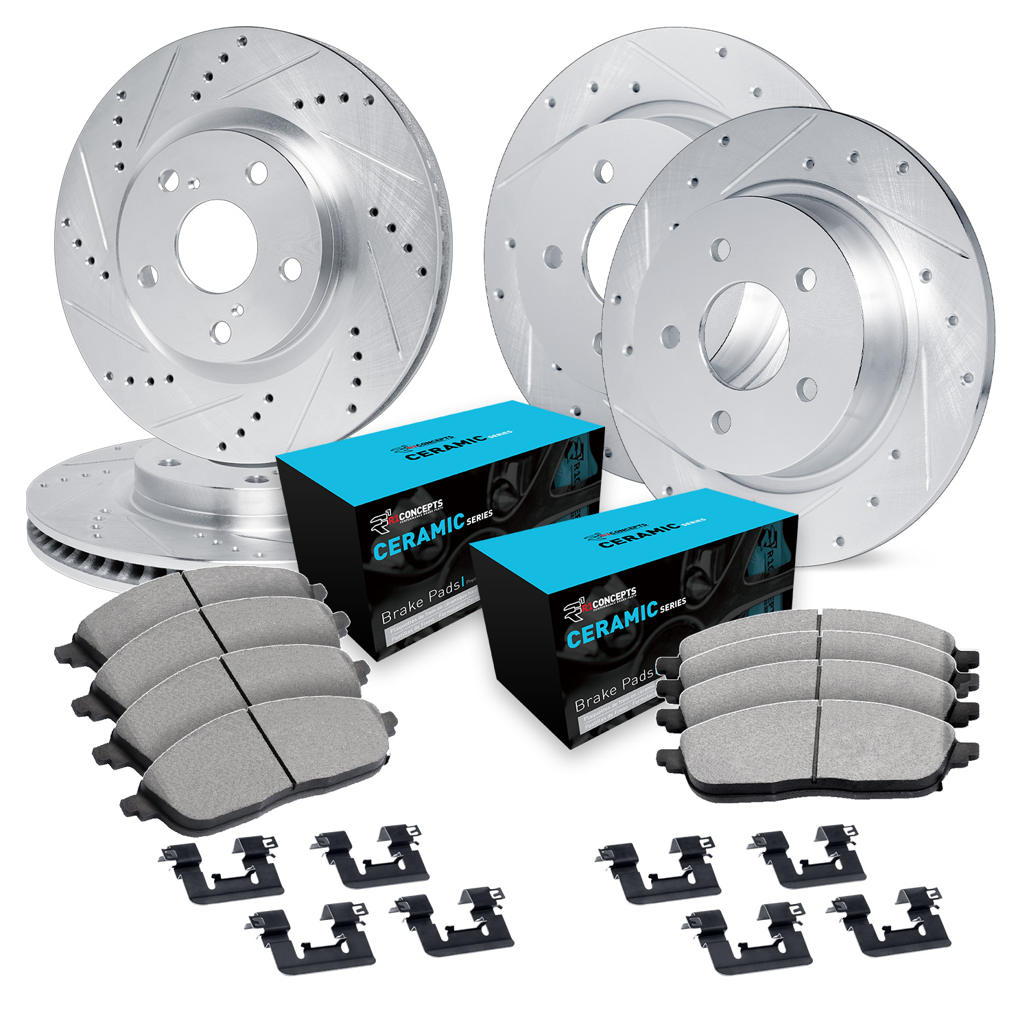 2016 Mini Cooper Paceman S Silver Performance Drilled/Slotted Rotors with Ceramic Series
