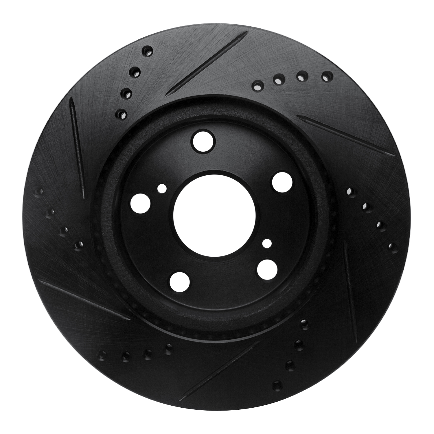 2007 Toyota RAV4 Base Black Performance Drilled/Slotted Rotors