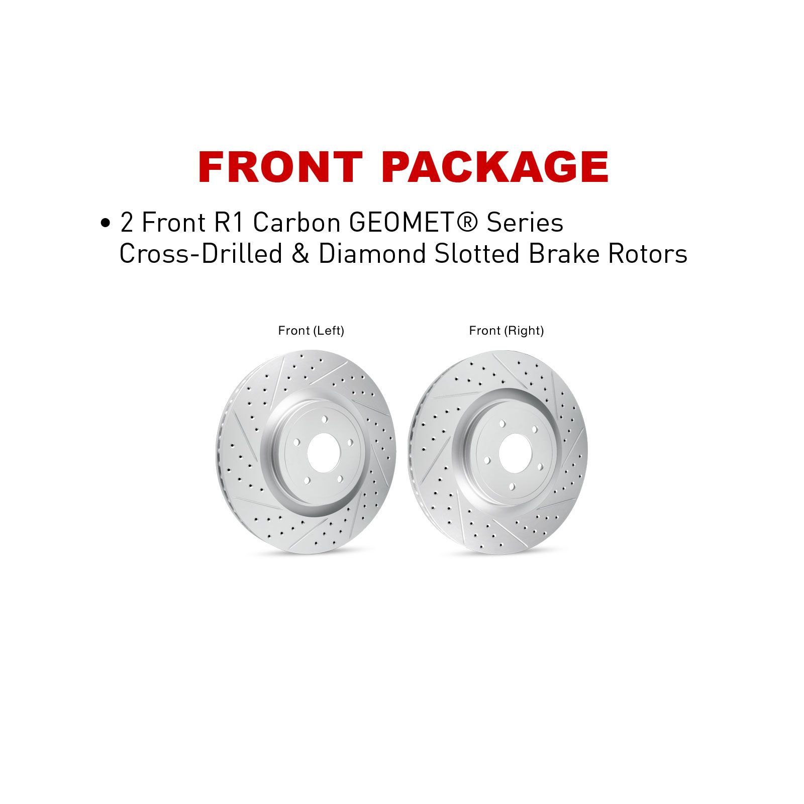 2009 Lexus GS350 Base Silver Performance Drilled/Slotted Rotor Set