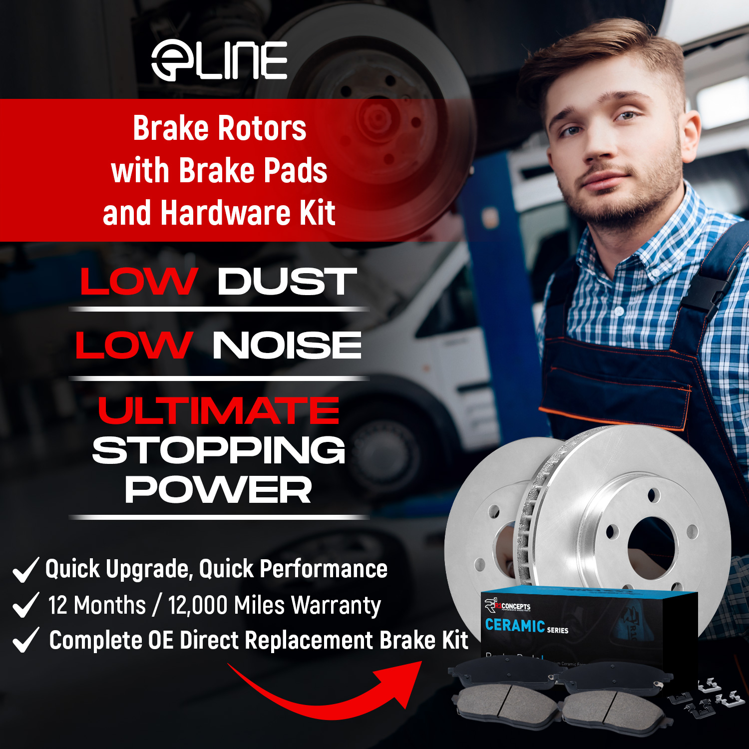 2002 Chevrolet Silverado 1500 LT eLINE Rotors with Ceramic Series