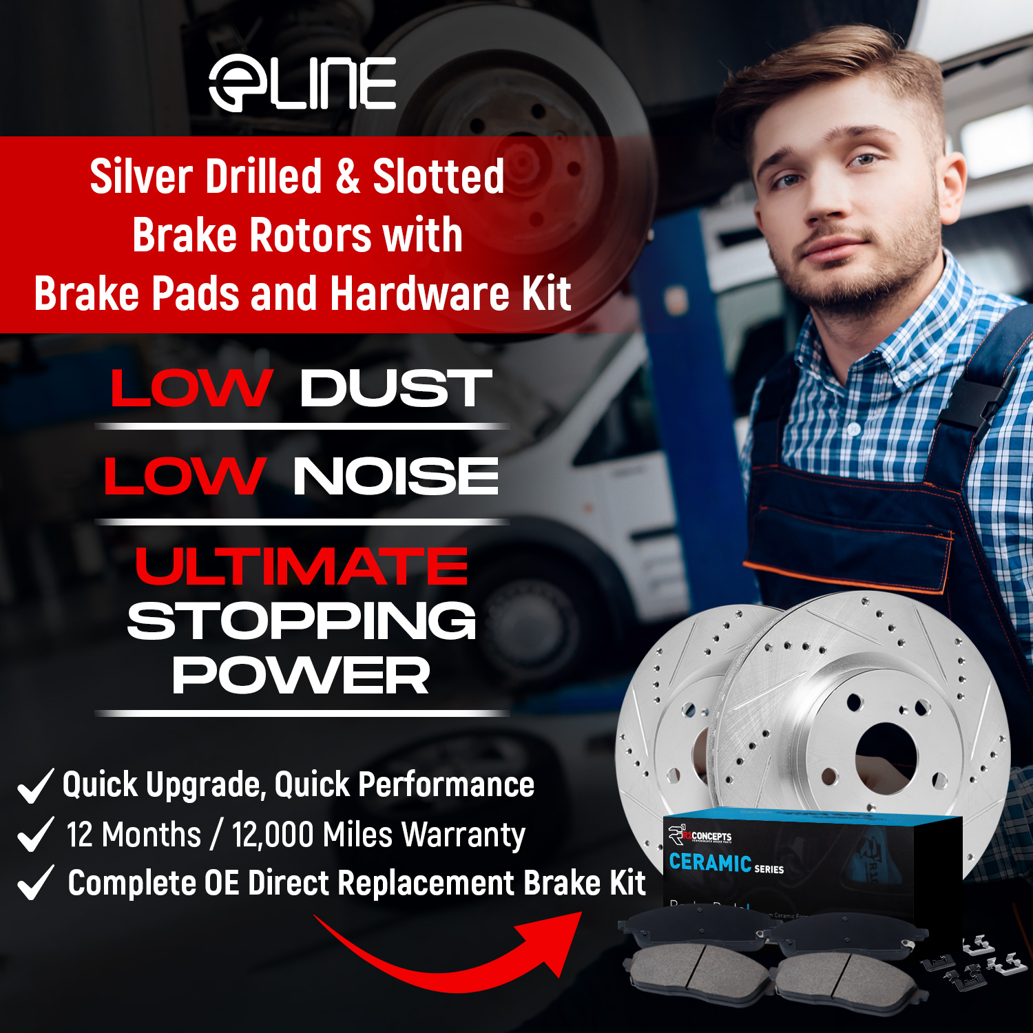 2005 Volkswagen Golf GL Silver Performance Drilled/Slotted Rotors with Ceramic Series