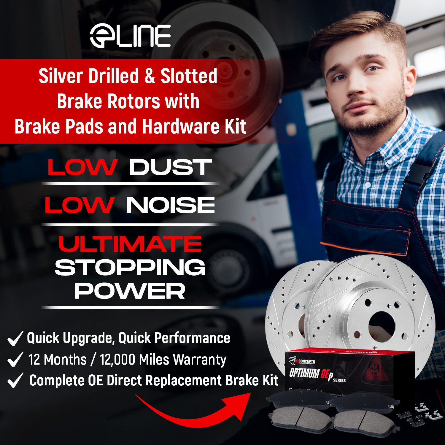 2021 Nissan Murano S Silver Performance Drilled/Slotted Rotors with OPTIMUM OEp