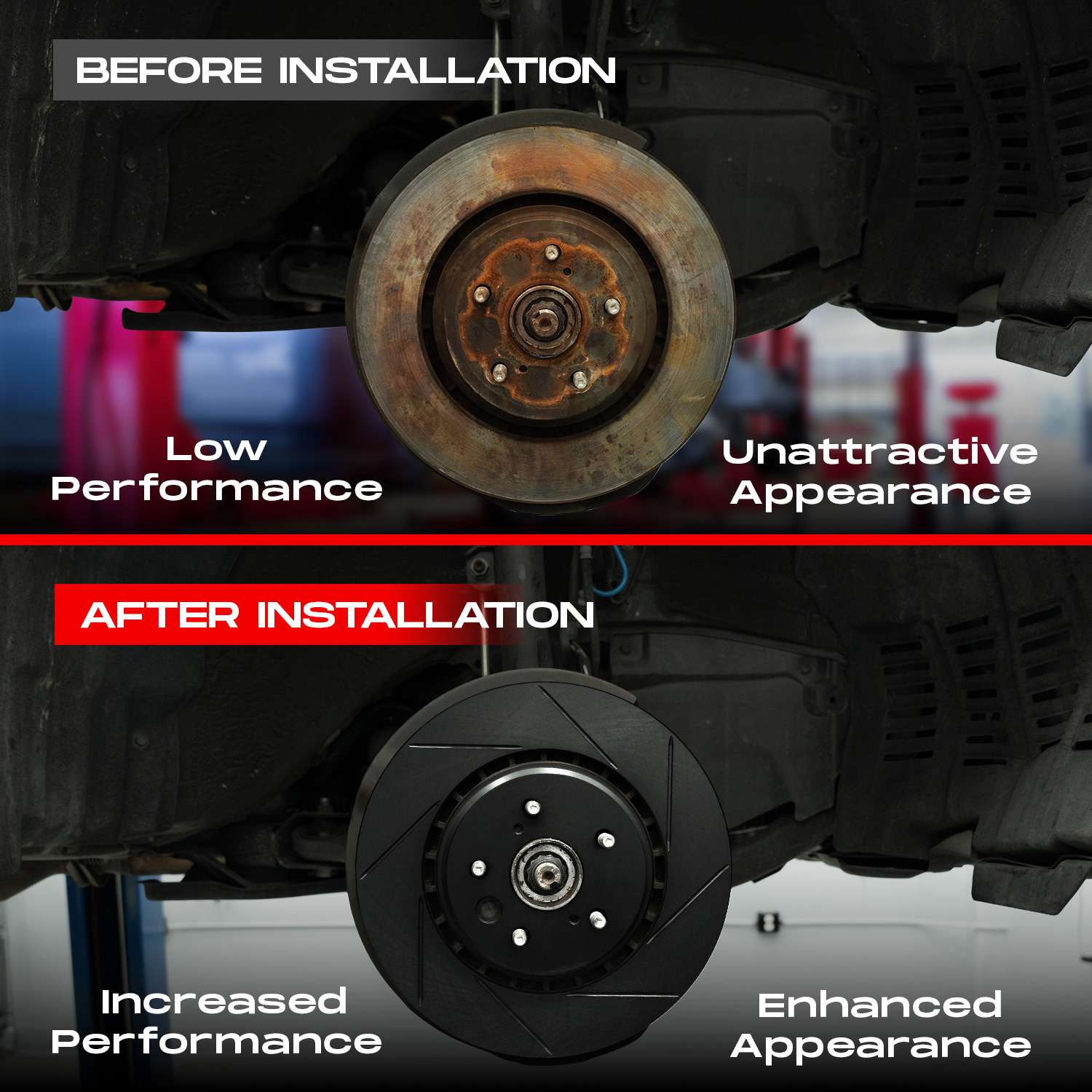 2018 Ram 2500 Outdoorsman Black Performance Slotted Rotors with Performance Off-Road/Tow