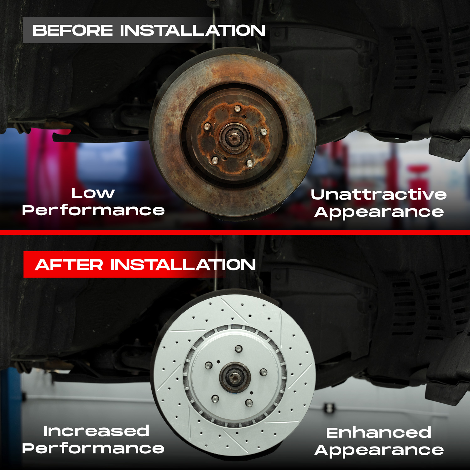 2017 BMW 430i xDrive Base Silver Performance Drilled/Slotted Rotors with Ceramic European
