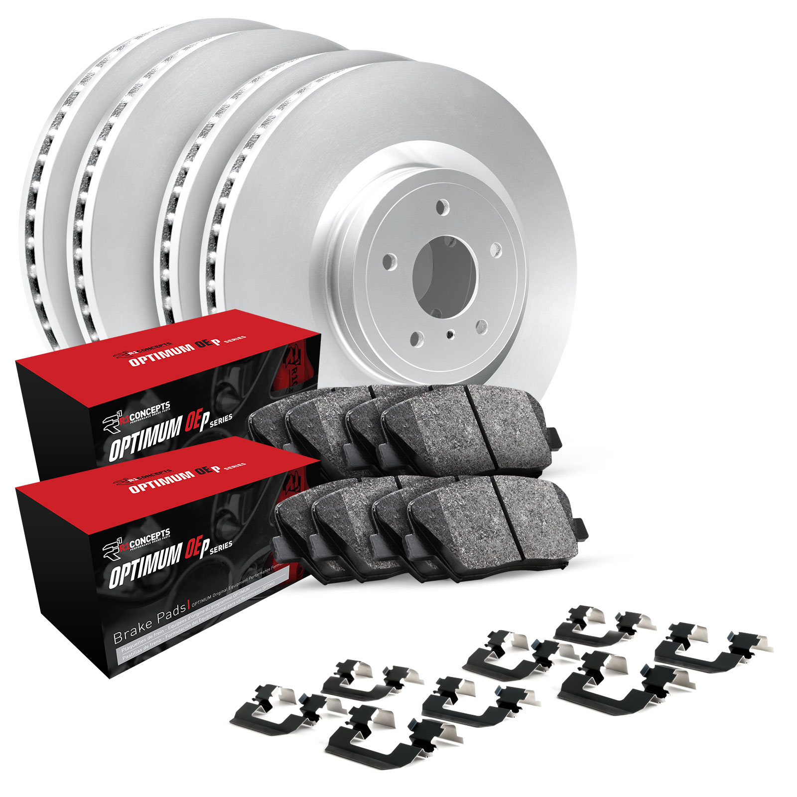 R1 Concepts Wjuh2 46039 R1 Brake Rotors Carbon Coated W Optimum Oe Pads