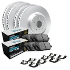 R1 GEO-Carbon Series Blank Brake Rotors; R1 CERAMIC European Series Brake Pads; Hardware