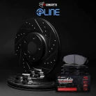 R1 eLINE Black Series Drilled and Slotted Brake Rotors; R1 PERFORMANCE Off-Road/Tow Series Brake Pads; Hardware
