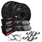 R1 eLINE Black Series Drilled and Slotted Brake Rotors; R1 PERFORMANCE Off-Road/Tow Series Brake Pads; Hardware & Sensor