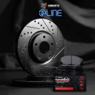 R1 eLINE Black Series Drilled and Slotted Brake Rotors; R1 PERFORMANCE Off-Road/Tow Series Brake Pads