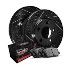 R1 eLINE Black Series Drilled and Slotted Brake Rotors; R1 PERFORMANCE Off-Road/Tow Series Brake Pads