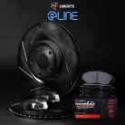 R1 eLINE Black Series Slotted Brake Rotors; R1 PERFORMANCE Off-Road/Tow Series Brake Pads; Hardware