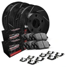 R1 eLINE Black Series Slotted Brake Rotors; R1 PERFORMANCE Off-Road/Tow Series Brake Pads; Hardware