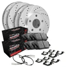 R1 eLINE Silver Series Drilled and Slotted Brake Rotors; R1 PERFORMANCE Off-Road/Tow Series Brake Pads; Hardware & Sensor