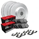 R1 GEO-Carbon Series Blank Brake Rotors; R1 OPTIMUM OEp Series Brake Pads; Hardware