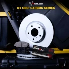 R1 GEO-Carbon Series Blank Brake Rotors; R1 OPTIMUM OEp Series Brake Pads; Sensor