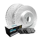 R1 GEO-Carbon Series Drilled and Slotted Brake Rotors; R1 CERAMIC European Series Brake Pads
