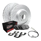 R1 GEO-Carbon Series Drilled and Slotted Brake Rotors; R1 PERFORMANCE Off-Road/Tow Series Brake Pads; Hardware & Sensor