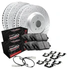 R1 GEO-Carbon Series Drilled and Slotted Brake Rotors; R1 PERFORMANCE Off-Road/Tow Series Brake Pads; Hardware & Sensor