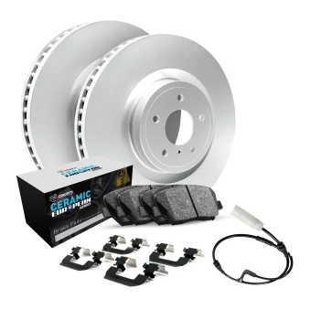 R1 GEO-Carbon Series Blank Brake Rotors; R1 CERAMIC European Series Brake Pads; Hardware & Sensor