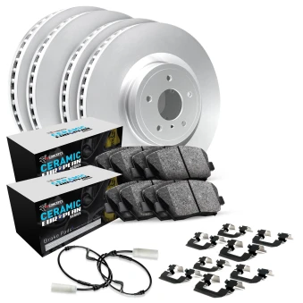 Blank Rotors with CERAMIC European Pads, Hardware and Sensor