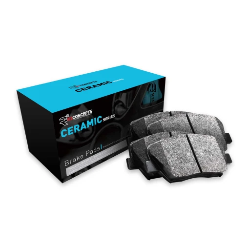 R1 CERAMIC Series brake pads with blue and black packaging