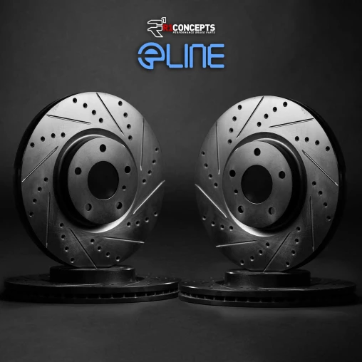 R1 eLINE Black Series Drilled and Slotted Brake Rotors