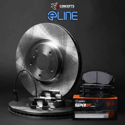 R1 eLINE Series Blank Brake Rotors; R1 SUPER Heavy Duty Series Brake Pads; Hardware & Sensor