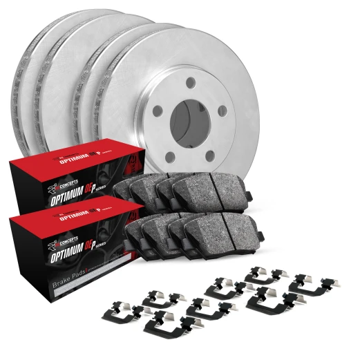 Blank Rotors with OPTIMUM OEp Pads, Hardware