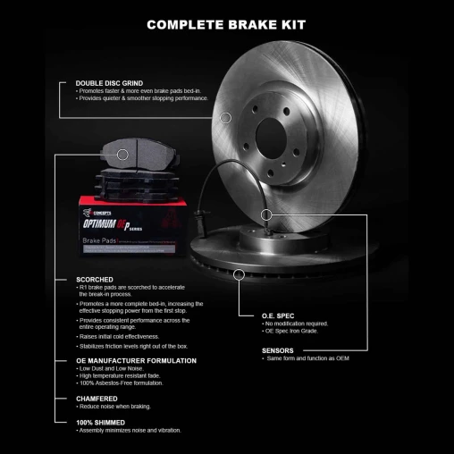 Blank Rotors with OPTIMUM OEp Pads and Sensor